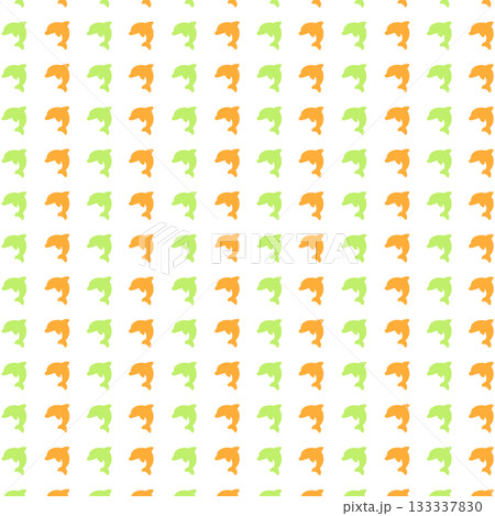 緑橙のイルカの背景素材 133337830