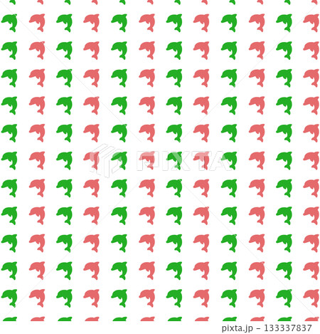 赤緑のイルカの背景素材 133337837