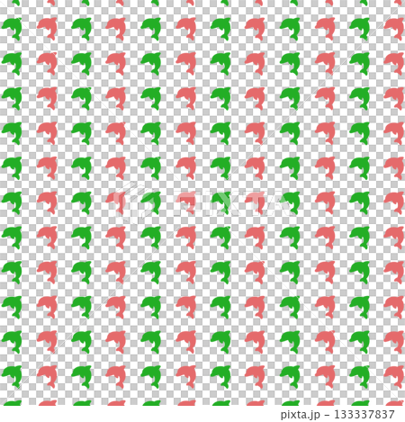 赤緑のイルカの背景素材 133337837