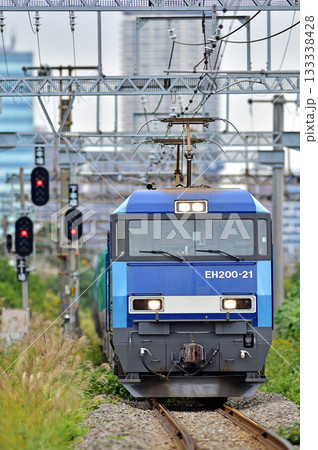 東海道本線 東高島-桜木町 JR貨物 EH200-21(高崎) 東海道本線 東高島-桜木町 JR貨物 EH200-21(高崎) 133338428