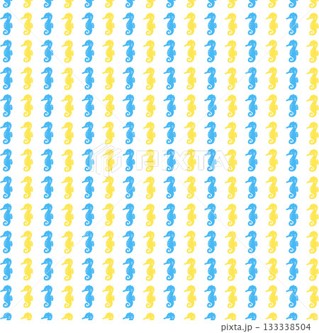 青黄のタツノオトシゴの背景素材 133338504