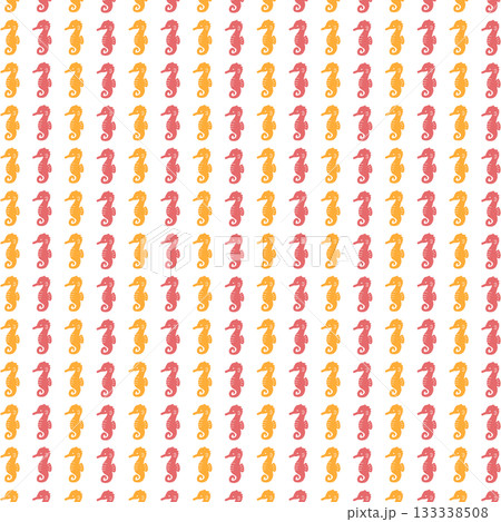 赤橙のタツノオトシゴの背景素材 133338508