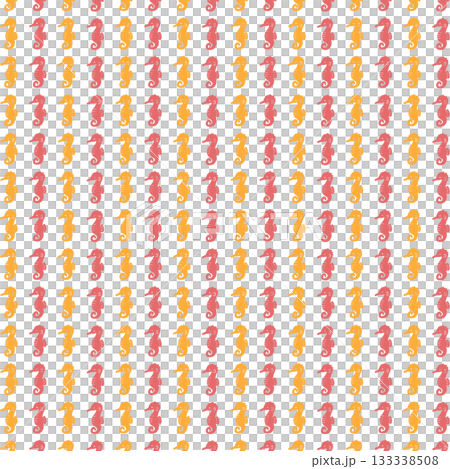 赤橙のタツノオトシゴの背景素材 133338508