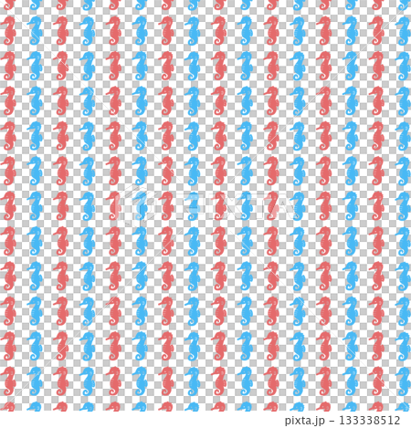 赤青のタツノオトシゴの背景素材 133338512