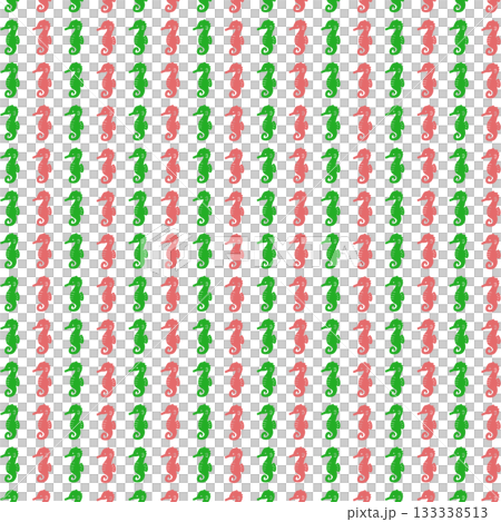 赤緑のタツノオトシゴの背景素材 133338513