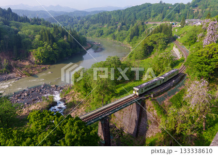250521長野県栄村飯山線と山藤 250521長野県栄村飯山線と山藤 133338610