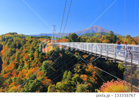 【大分県】快晴の九重夢大吊橋と紅葉 133338767