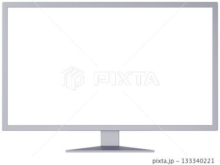 3D素材_テレビ_シルバー 3D素材_テレビ_シルバー 133340221