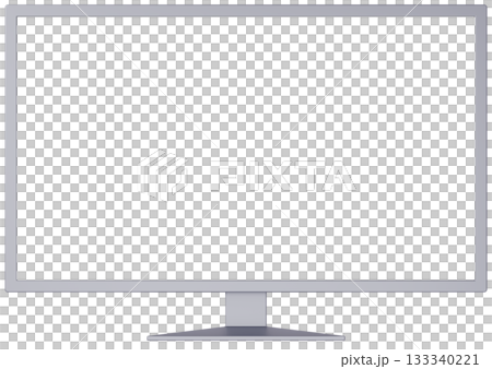 3D素材_テレビ_シルバー 3D素材_テレビ_シルバー 133340221