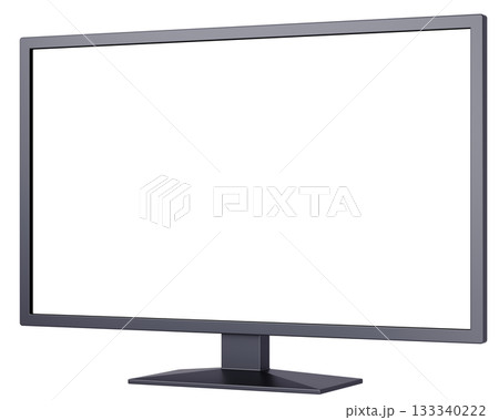 3D素材_テレビ_黒 3D素材_テレビ_黒 133340222