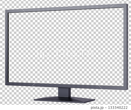 3D素材_テレビ_黒 3D素材_テレビ_黒 133340222