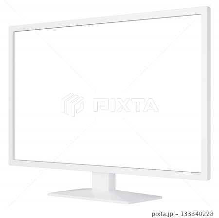 3D素材_テレビ_白 133340228