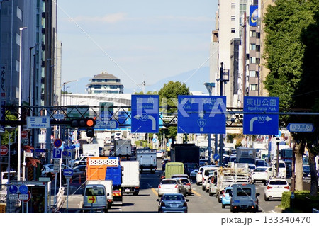 国道19号と名古屋の街並みを捉えた日常の風景 国道19号と名古屋の街並みを捉えた日常の風景 133340470