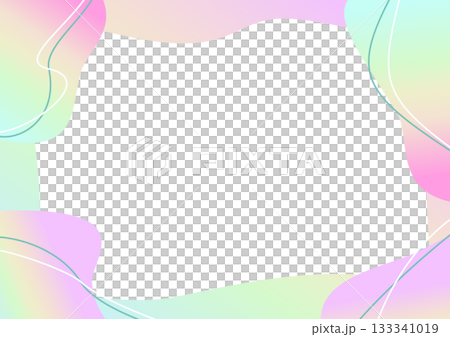 Gradient background material with cute dreamy fluid shapes scattered throughout 133341019