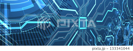 Abstract background on technological and scientific topics. CPU concept. Vector format. 133341044