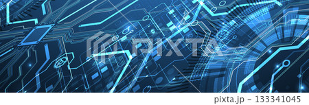 Abstract background on technological and scientific topics. CPU concept. Vector format. 133341045