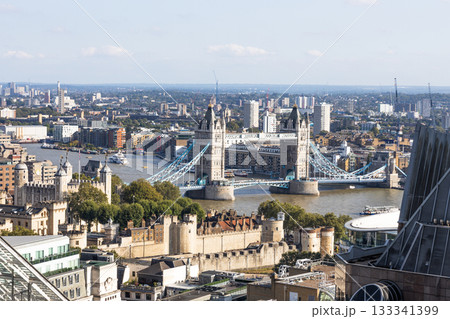 Tower Bridge and River Thames London Skyline Aerial Cityscape Tower Bridge and River Thames London Skyline Aerial Cityscape 133341399