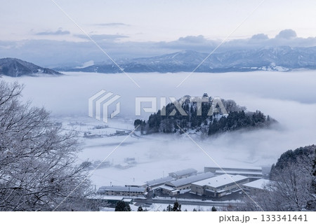 冬の越前大野城 133341441