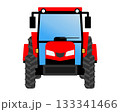 正面から見たトラクター（農業機械） 133341466
