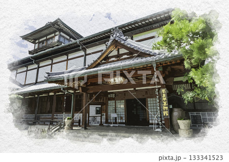 水彩画風 安芸灘とびしま海道 下蒲刈島 蘭島閣美術館 広島県呉市 水彩画風 安芸灘とびしま海道 下蒲刈島 蘭島閣美術館 広島県呉市 133341523