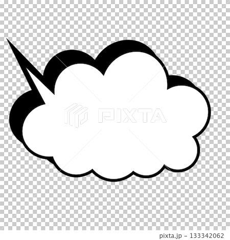Simple speech bubble illustration - Fluffy 133342062
