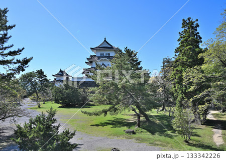 伊賀上野城　天守閣と高石垣 133342226