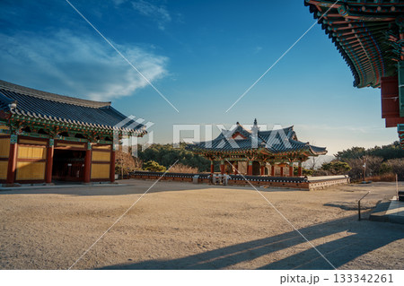 Inner Courtyard and Arched Gate, Naksansa Temple, South Korea Inner Courtyard and Arched Gate, Naksansa Temple, South Korea 133342261