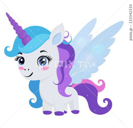 cute colorful unicorn 133342310