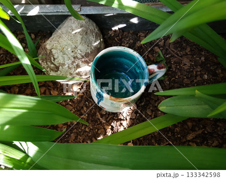 Artistic Ceramic Mug: Hidden Among Garden Foliage 133342598