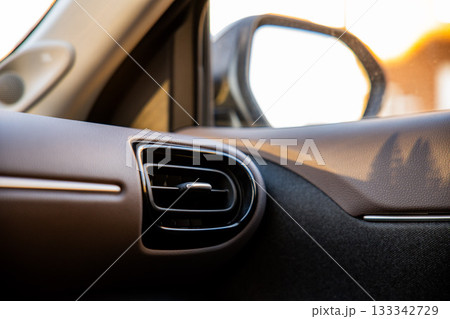 Netherlands - November 2025 : Toyota Yaris Cross interior. Hybrid subcompact crossover SUV produced Toyota. interior design new Toyota Yaris Cross model design inside the cabin. 133342729