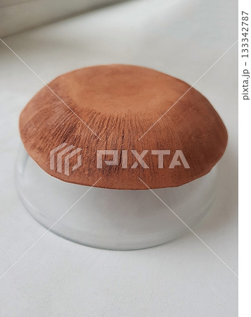 Terracotta Dish Balance: Rustic Pottery Still Life 133342787