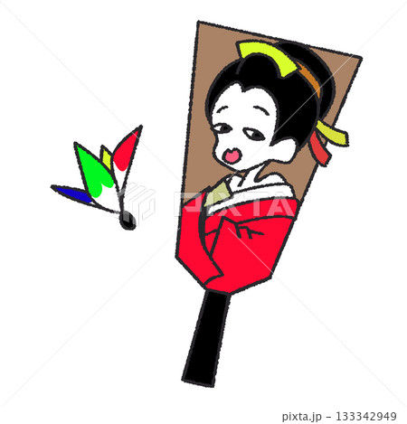羽子板のイラスト 羽子板のイラスト 133342949