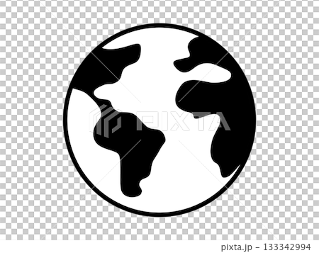 地球圖示(單色) 地球圖示(單色) 133342994
