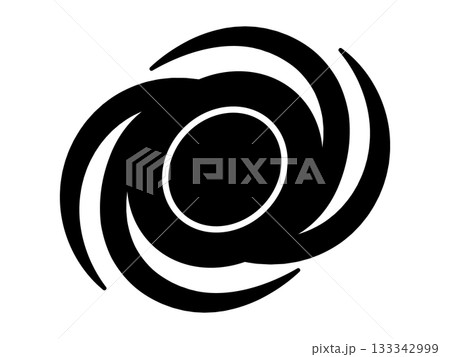 ブラックホールのアイコン　モノトーン 133342999