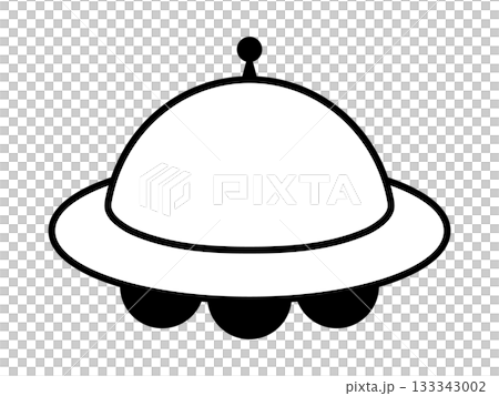 UFOのアイコン モノトーン UFOのアイコン モノトーン 133343002