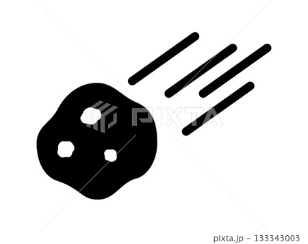 隕石のアイコン　モノトーン 133343003