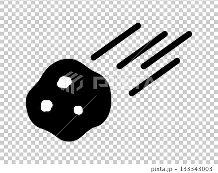 隕石圖標單色 133343003