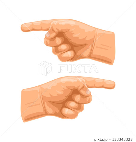 Pointing finger. Hand sign for web, poster, info graphic 133343325
