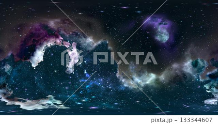 3d rendering. Space background with nebula and stars. Environment 360 HDRI map. Equirectangular projection, spherical panorama. 3d rendering. Space background with nebula and stars. Environment 360 HDRI map. Equirectangular projection, spherical panorama. 133344607