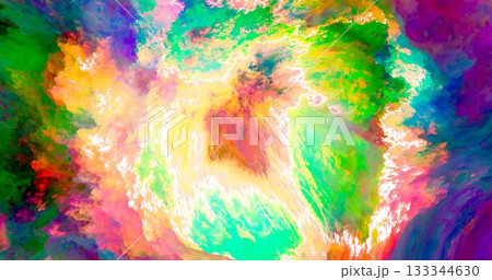 3d rendering. Watercolor texture on a paper sheet. Graphic illustration for your design. 133344630