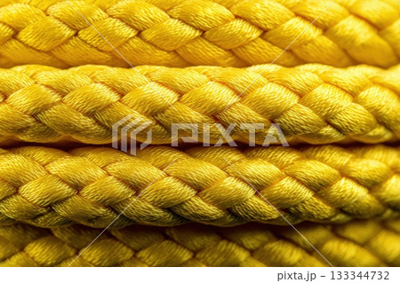 Yellow Kevlar Threads Braided Protective Textile Overhead Macro High Performance Safety Fabric Yellow Kevlar Threads Braided Protective Textile Overhead Macro High Performance Safety Fabric 133344732