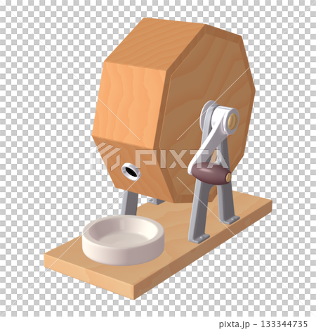 活動及特殊場合插畫素材：Garapon 彩票機（1_3）黃色 133344735