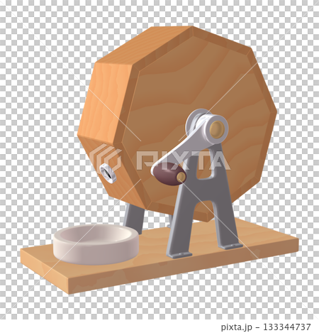 活動及特殊場合插畫素材：Garapon 彩票機（1_5）黃色 133344737