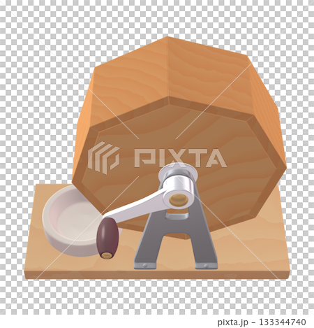 活動及特殊場合插畫素材：Garapon 彩票機（1_8）黃色 133344740