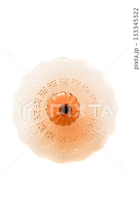 Orange crystal vase. 133345322