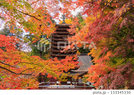 紅葉見頃な談山神社 紅葉見頃な談山神社 133345330