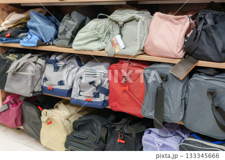 plastic packing for clothes in store 133345666