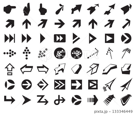 Arrows signs isolated on white background 133346449