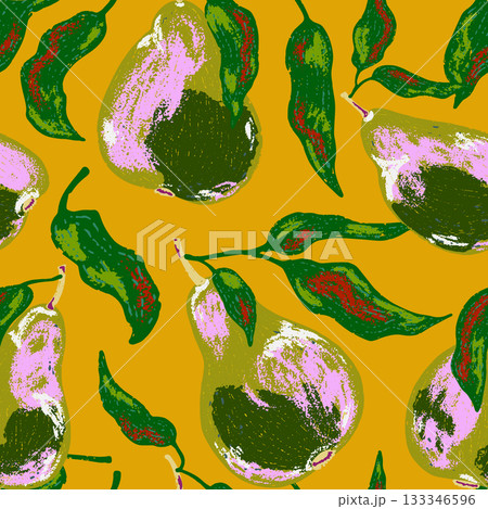 seamless pattern of pears seamless pattern of pears 133346596