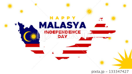 Malaysia Independence Day Web Banner and Background. Happy 31st August Malaysia National Day Celebration Banner With Malaysian Flag Template for Poster, Advertising Post, cover, Card, flyer, header 133347427